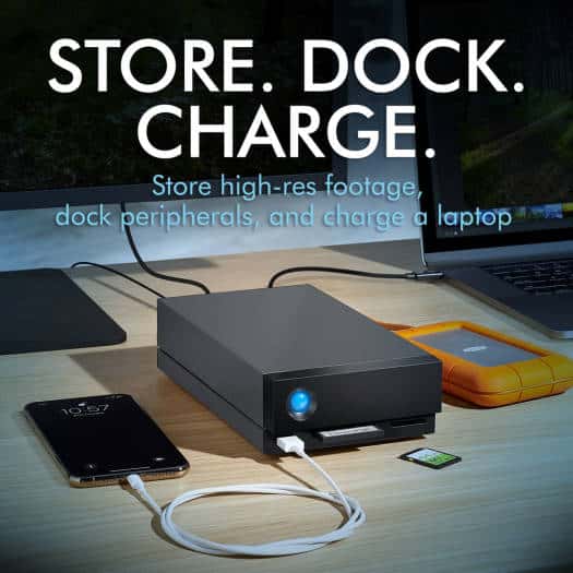 Lacie LaCie 1Big Dock 18TB External HDD, 7200 RPM, Up to 280 MB/s Data Transfer Speed, Up to 70W Charging Power, USB / USB 3.0 / Thunderbolt Interface, Windows & Mac Compatible, Black | STHS18000800 - thumbnail 4