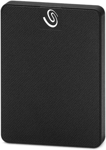 Seagate Seagate 1TB Expansion Portable USB 3.0 Textured Plastic External Hard Drive, Micro-USB 3.0 Interface, Bus Powered, Preformatted exFAT, Rescue Data Recovery Services Windows and Mac Compatible, Black | STKM1000400 - thumbnail 1