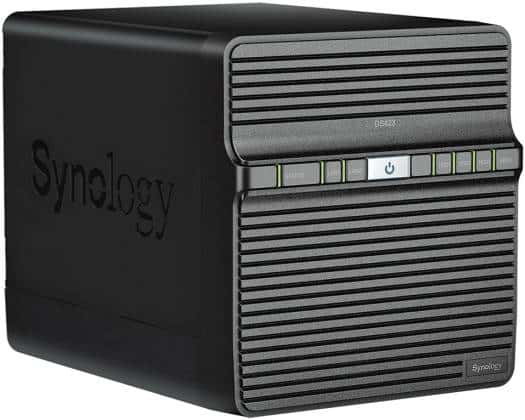 Synology Synology DiskStation DS423 4-Bay NAS Enclosure, Realtek RTD1619B 1.7 GHz, 4x 3.5"/2.5" Drive Bays, 2x RJ45 LAN Ports, 2x USB 3.2 Ports, Black | DS423 - thumbnail 1
