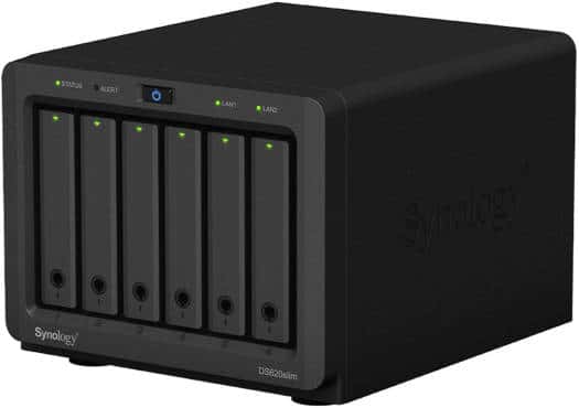 Synology Synology DiskStation DS620slim 6-Bay NAS Enclosure, 2GB of DDR3L RAM, 2 x USB 3.0 Type-A Ports, Read Speeds up to 226 MB/s, 2 x Gigabit Ethernet Ports, Black | DS620SLIM - thumbnail 2