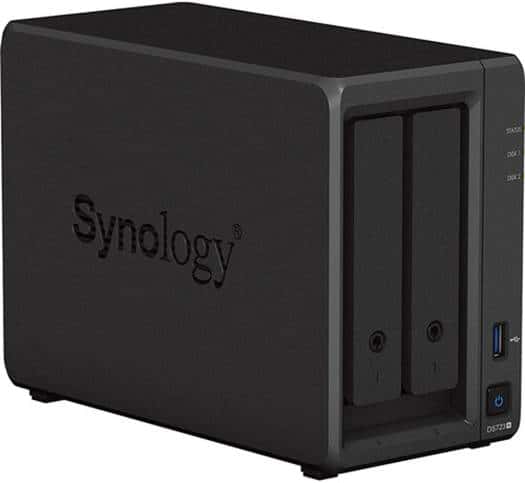 Synology DiskStation DS723+ 2-Bay NAS, 2.6GHz AMD Ryzen R1600 Dual-Core, 2GB DDR4 RAM, 2x 3.5/2.5" Bays | 2 x M.2 2280 Slots, 1x USB-A 3.2, 1x eSATA, 2x Gigabit Ethernet, Black | DS723+ thumbnail 3