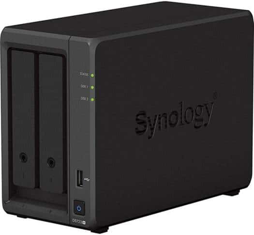 Synology DiskStation DS723+ 2-Bay NAS, 2.6GHz AMD Ryzen R1600 Dual-Core, 2GB DDR4 RAM, 2x 3.5/2.5" Bays | 2 x M.2 2280 Slots, 1x USB-A 3.2, 1x eSATA, 2x Gigabit Ethernet, Black | DS723+ thumbnail 5