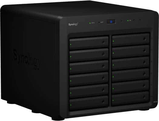 Synology DX1222 12-Bay Expansion Unit, 12 x 3.5" or 2.5" SATA Drive Bays, 1 x Mini-SAS HD Port, Supports Hard Drives and SSDs, Seamless Storage Expansion, For DS3622xs+ & DS2422+, Black | DX1222 thumbnail 4