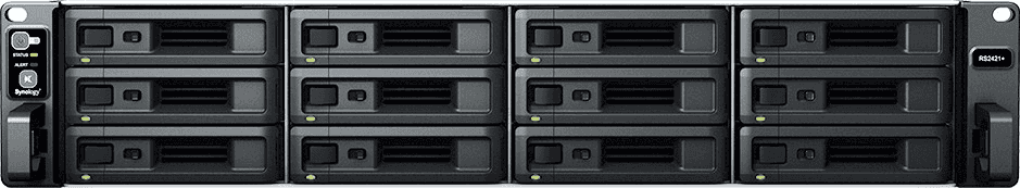 Synology Synology Rack Station RS2421+ 12-Bay Diskless Network Attached Storage, 4-core 2.2 GHz Frequency, Rackmount 2U, 4 x Gigabit Ethernet Ports, Up to 1154 MB/s Sequential Write Speed | RS2421+ - thumbnail 4