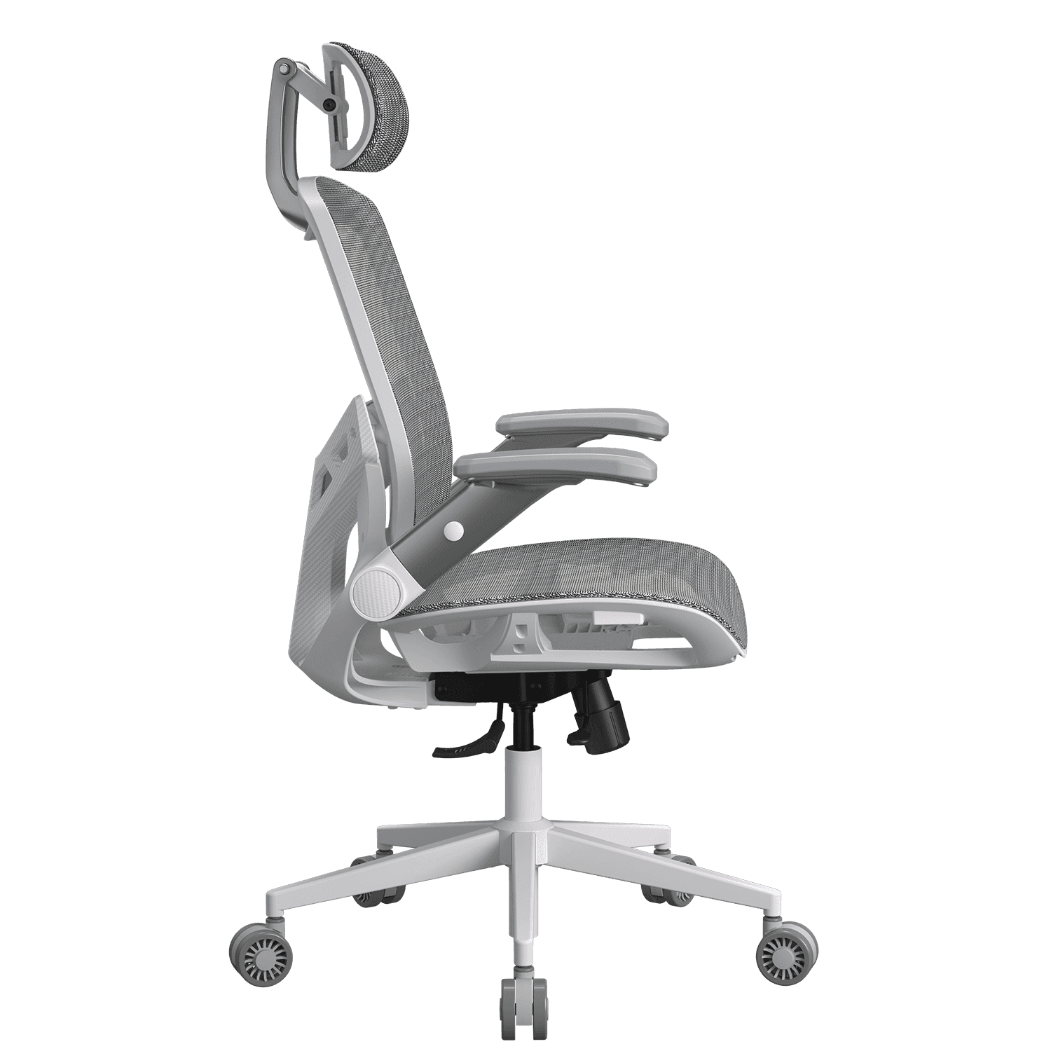 COUGAR SPEEDER ONE White Ergonomic Gaming Chair, Mesh Fabric, 2D Folding Armrests, 3D Headrest Adjustment, Seat Adjustment | 3MSPOWHW.0001 thumbnail 5