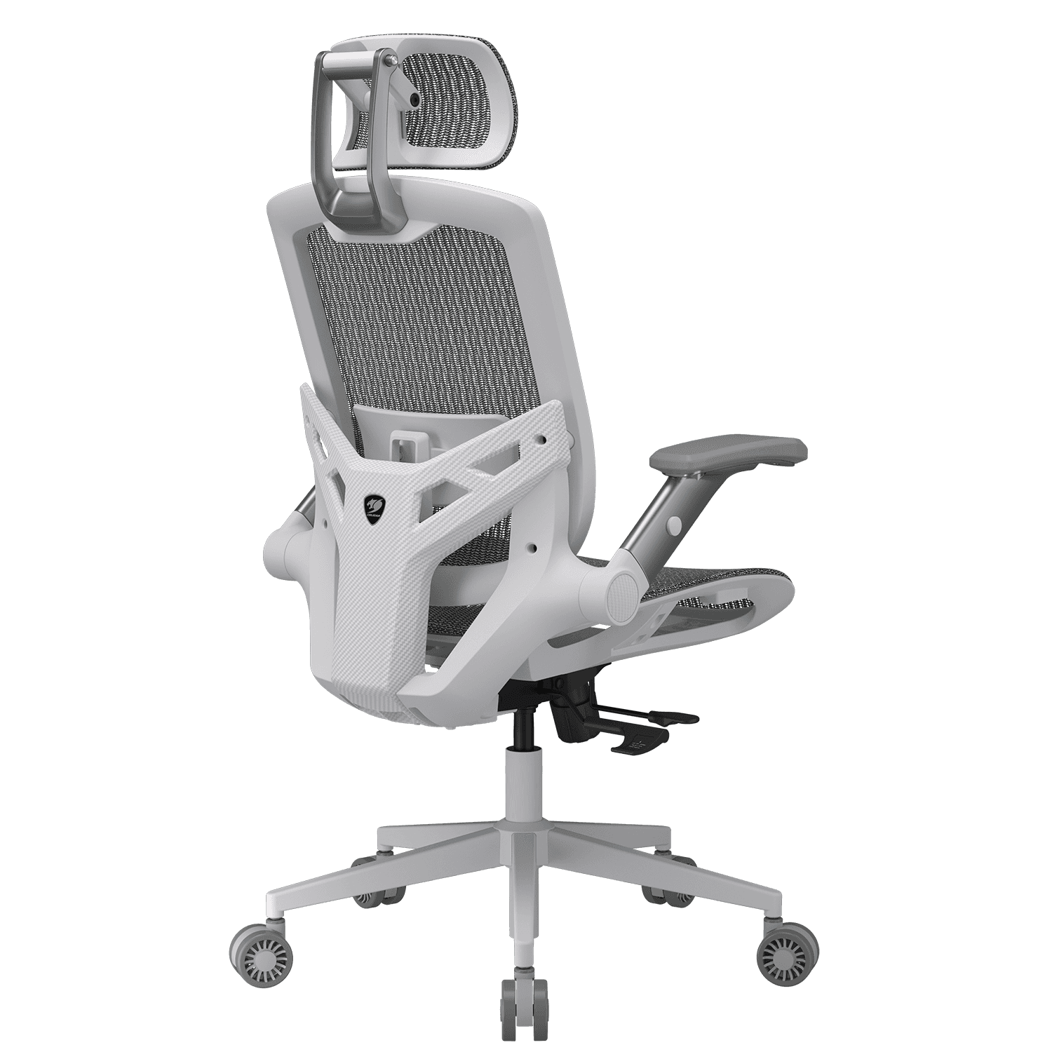 COUGAR SPEEDER ONE White Ergonomic Gaming Chair, Mesh Fabric, 2D Folding Armrests, 3D Headrest Adjustment, Seat Adjustment | 3MSPOWHW.0001 thumbnail 2