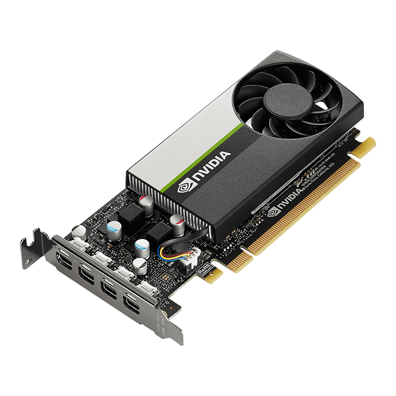 PNY PNY NVIDIA Quadro T1000 Graphics Card, 8GB GDDR6 128-bit Memory, 896 CUDA Cores, 2.50 TFLOPS Peak FP32 Performance, 160 GB/s Mmeory Speed, PCI Express 3.0 x16, 4x mDP, Active Fansink | VCNT1000-8GB-SB - thumbnail 4