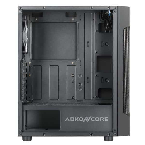ABKONCORE ABKONCORE T250 Middle Tower Gaming Case, 4x Fixed ARGB Fans, Tempered Glass, ARGB V2 Controller - thumbnail 2