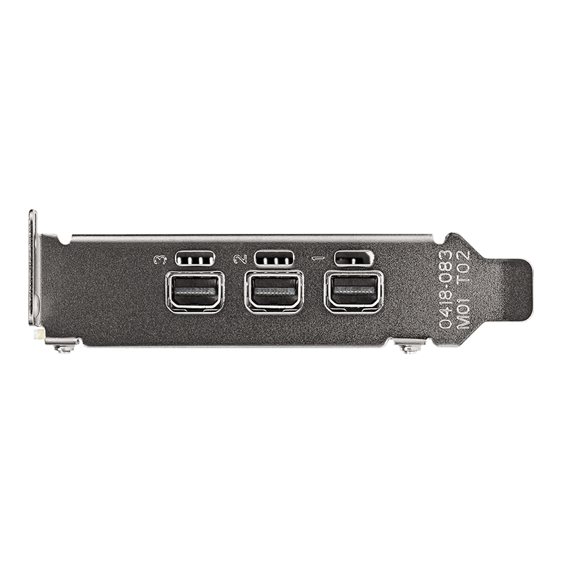 PNY PNY NVIDIA T400 Low-Profile Graphics Card, 4GB of GDDR6 64-bit Memory, 80 GB/s Memory Bandwidth, 384 CUDA Cores, PCIe 3.0 x16, NVIDIA Turing Architecture, 3 x Mini DisplayPort | VCNT400-4GB-SB - thumbnail 5