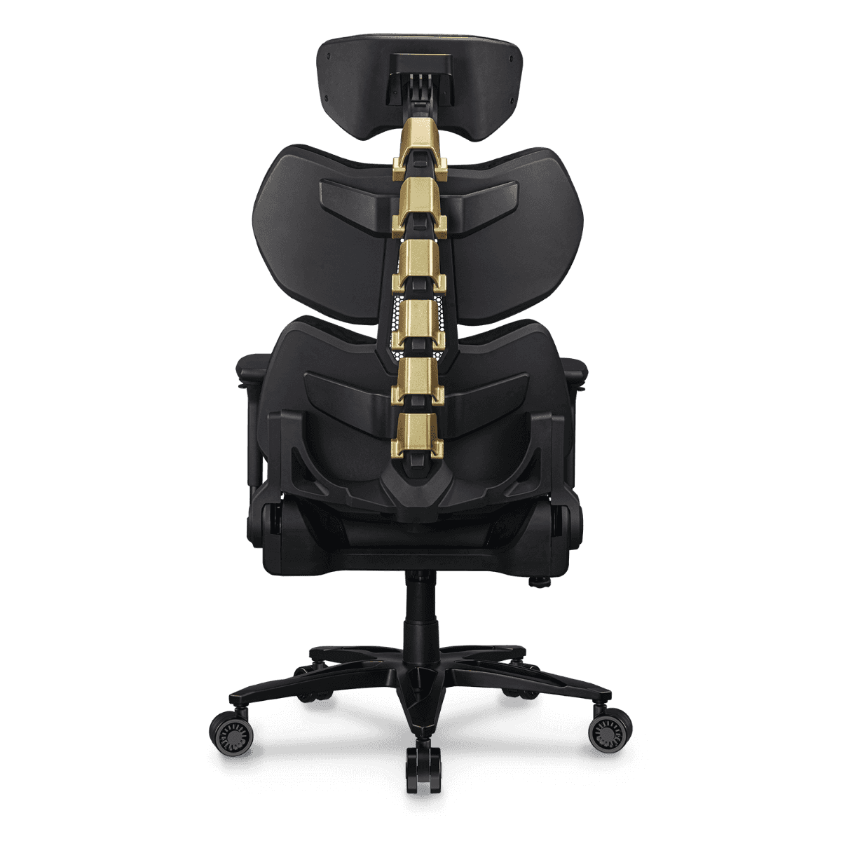 Cougar Terminator Elite Gold Gaming Chair, Butterfly Mechanism, Hyper-Dura Leatherette Upholstery, High Density Mold Shaping Foam, Class 4 Gas Lift, 4D Armrests, Gold & Black | 3MTREGLB.0001 thumbnail 4
