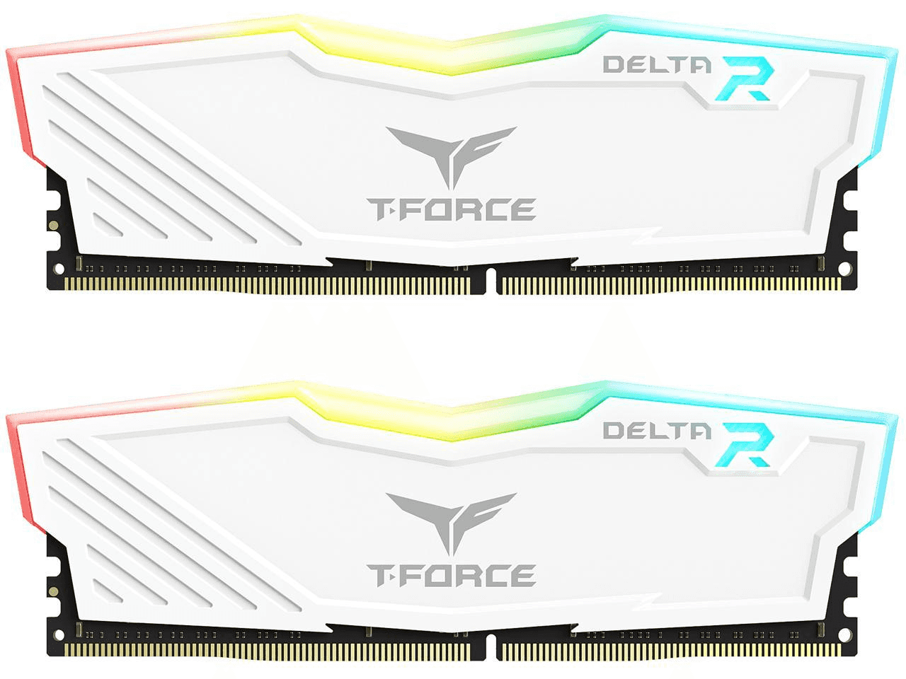 TEAMGROUP  TeamGroup T-FORCE Delta RGB White 32GB (2X16GB) DDR4 3600, Aluminum Heat Spreader, Unbuffered | TF4D432G3600HC18JDC01 - thumbnail 1