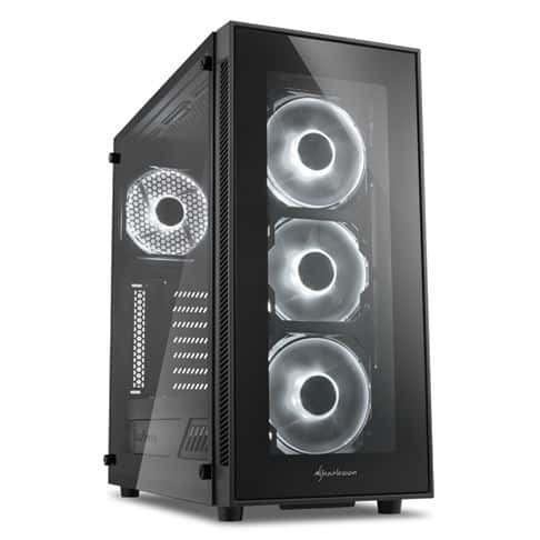 SHARKOON Sharkoon TG5 Glass ATX MIDI Tower Case, 3x 120 mm LED fan Pre-Installed, Tempered glass 4 mm, Blue | 4044951020584 - thumbnail 1
