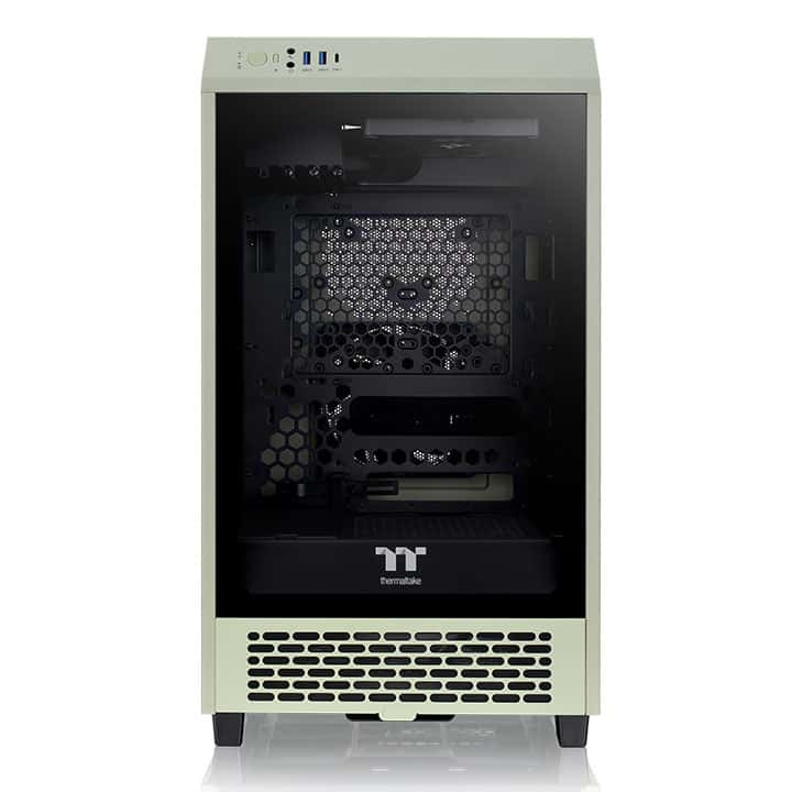 Thermaltake The Tower 200 Mini Computer Case, SPCC+Tempered Glass Material, Supports Up to 280mm Radiator, Up to 4 Fans Support, Removable Dust Filter-Matcha Green - thumbnail 6
