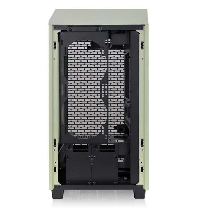 Thermaltake The Tower 200 Mini Computer Case, SPCC+Tempered Glass Material, Supports Up to 280mm Radiator, Up to 4 Fans Support, Removable Dust Filter-Matcha Green - thumbnail 3