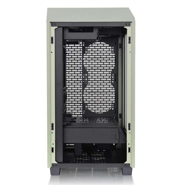 Thermaltake The Tower 200 Mini Computer Case, SPCC+Tempered Glass Material, Supports Up to 280mm Radiator, Up to 4 Fans Support, Removable Dust Filter-Matcha Green - thumbnail 5