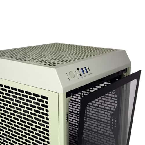 Thermaltake Thermaltake The Tower 200 Matcha Green Mini Computer Case, SPCC+Tempered Glass Material, Up to 280mm Cooler Supports, Up to 4x Fans Support, Removable Dust Filter, Matcha Green | CA-1X9-00SEWN-00 - thumbnail 4