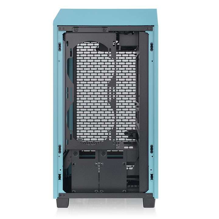 Thermaltake The Tower 200 Mini Computer Case, SPCC+Tempered Glass Material, Supports Up to 280mm Radiator, Up to 4 Fans Support, Removable Dust Filter-Turquoise - thumbnail 5