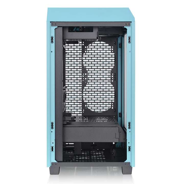 Thermaltake The Tower 200 Mini Computer Case, SPCC+Tempered Glass Material, Supports Up to 280mm Radiator, Up to 4 Fans Support, Removable Dust Filter-Turquoise - thumbnail 6