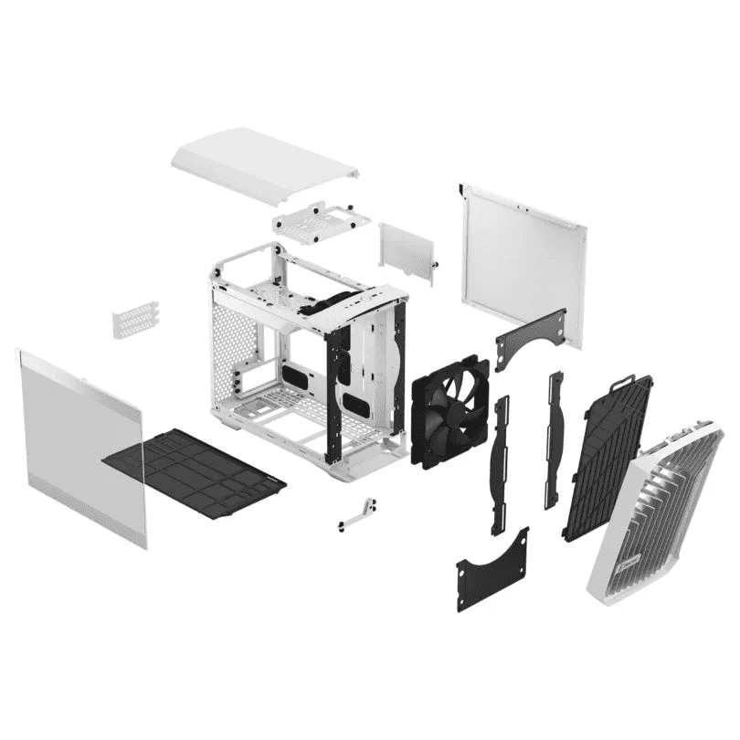 Fractal Design FRACTAL Design Torrent Nano Mini-ITX PC Case, 1x Pre Installed Fan 180 PWM Fans, GPU Max 335 Mm, Motherboard Compatibility Upto MITX, 3x Expansion Slots & Drive Mounts, ATX PSU Compatibility, Fixed Cable Straps, White TG Clear Tint | FD-C-TOR1N-03 - thumbnail 7