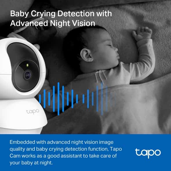 tp-link tp-link Tapo Pan/Tilt Home Security Wi-Fi Camera, 1080p high-definition video, Night Vision, built-in microphone and speaker, microSD cards up to 512GB, Privacy Mode, Voice Control, Secure Encryption, Easy Setup and Management | Tapo C200 V3.20 - thumbnail 6