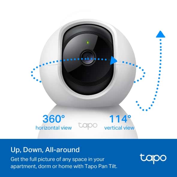 tp-link tp-link Tapo Pan/Tilt Home Security Wi-Fi Camera, 1080p high-definition video, Night Vision, built-in microphone and speaker, microSD cards up to 512GB, Privacy Mode, Voice Control, Secure Encryption, Easy Setup and Management | Tapo C200 V3.20 - thumbnail 4