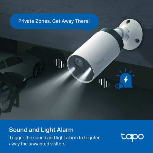 tp-link tp-link Tapo Smart Wire-Free Security Camera System, 2-Camera System, 2K QHD, Smart AI Detection and Notification, 180-Day Battery Life, Full-Color Night Vision, up to 512 GB, IP65 Water&Dust Resistant  | Tapo C420S2 V1 - thumbnail 7