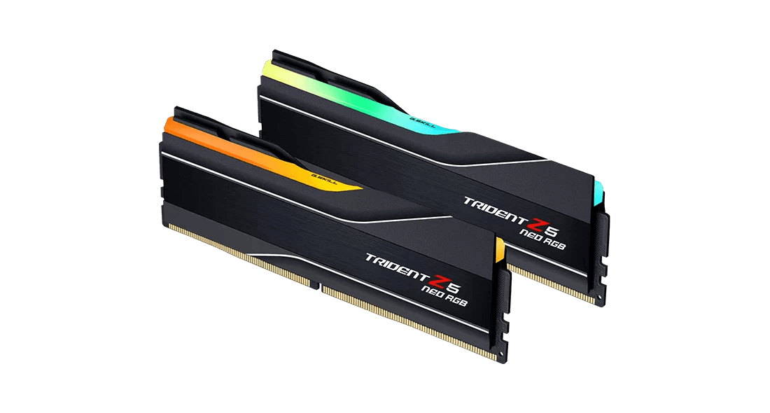 G Skill Trident Z5 Neo RGB 32GB (2x16GB) Memory Kit (RAM), DDR5-6000MTs CL36-36-36-96 1.35V  AMD EXPO, Black | F5-6000J3636F16GX2-TZ5NR  thumbnail 3