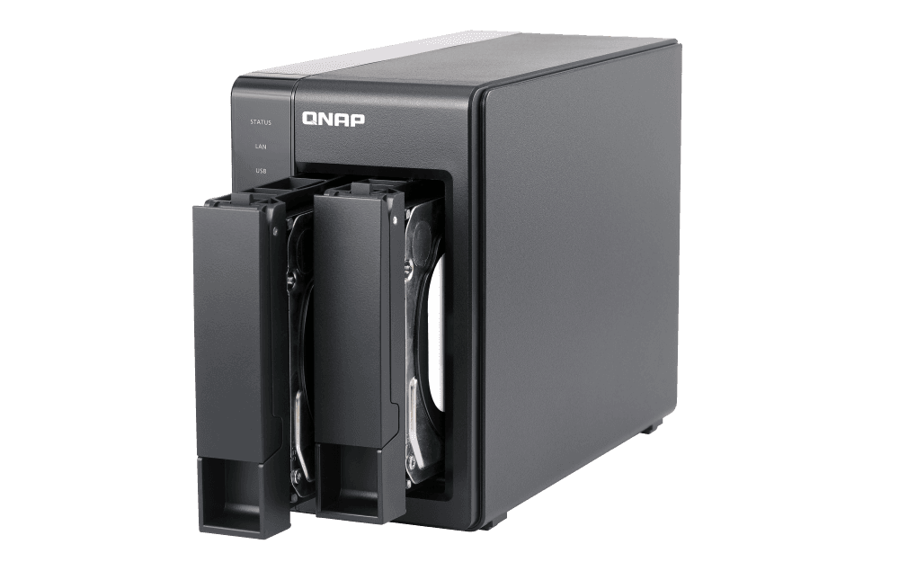 QNAP QNAP 2-Bay NAS, Intel Celeron Quad-Core 2.0GHz (up to 2.42GHz), 2GB DDR3L RAM (Max 8GB), SATA 6Gb/s, 2 x GbE, Hardware Transcoding, HDMI Out With kodi, Remote Control Included UX-800P/500P | TS-251+-2 - thumbnail 1