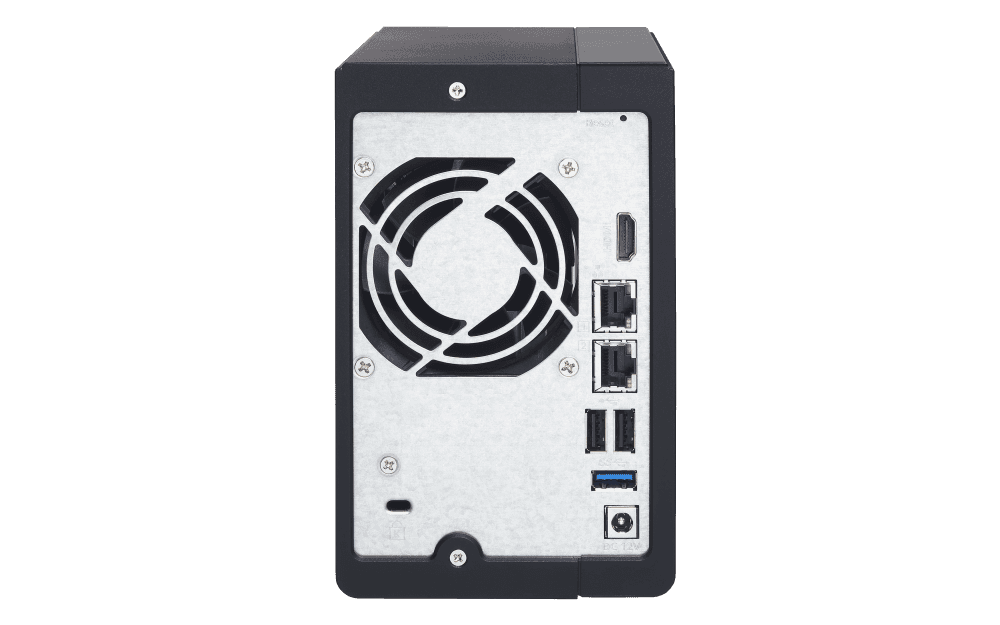 QNAP QNAP 2-Bay NAS, Intel Celeron Quad-Core 2.0GHz (up to 2.42GHz), 2GB DDR3L RAM (Max 8GB), SATA 6Gb/s, 2 x GbE, Hardware Transcoding, HDMI Out With kodi, Remote Control Included UX-800P/500P | TS-251+-2 - thumbnail 4