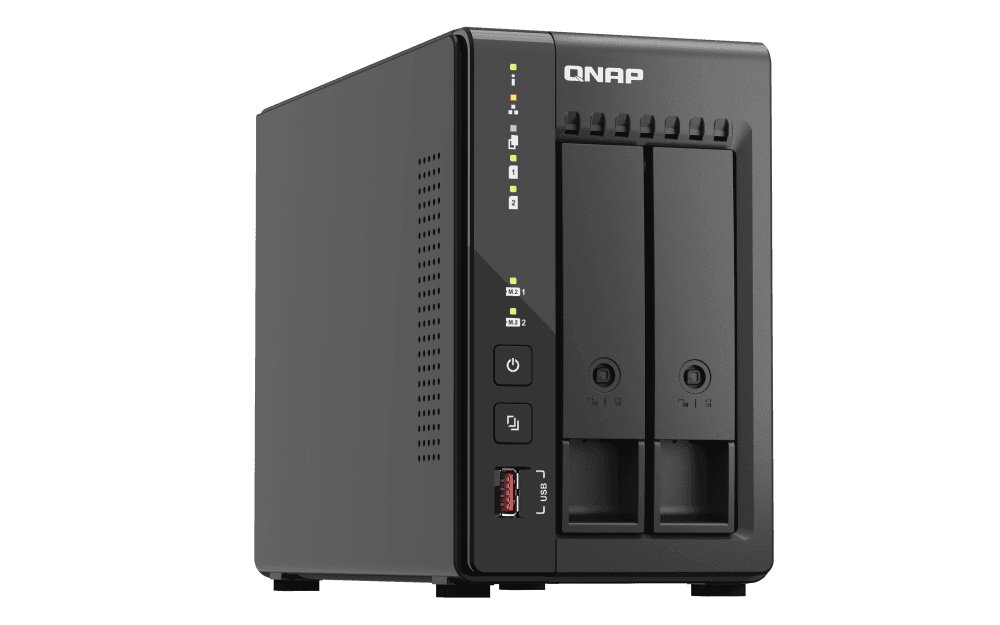 QNAP QNAP TS-253E 2 Bay High-Performance Desktop NAS, Intel Celeron J6412 Processor, 8 GB DDR4 RAM, 2 x 3.5" SATA 6Gb/s, Dual 2.5GbE Network Connectivity, 2xM.2 2280 PCIe, 2 x USB 3.2 Gen2 | TS-253E-8G - thumbnail 2