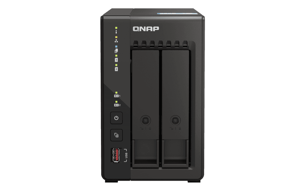 QNAP QNAP TS-253E 2 Bay High-Performance Desktop NAS, Intel Celeron J6412 Processor, 8 GB DDR4 RAM, 2 x 3.5" SATA 6Gb/s, Dual 2.5GbE Network Connectivity, 2xM.2 2280 PCIe, 2 x USB 3.2 Gen2 | TS-253E-8G - thumbnail 5