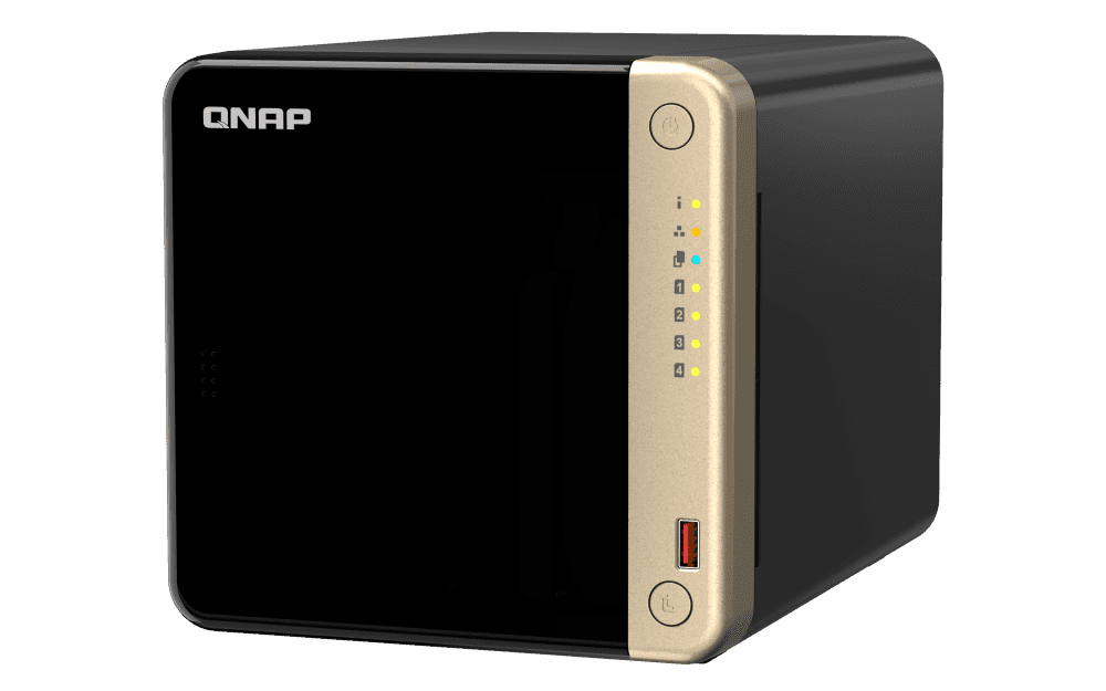 QNAP QNAP TS-464-8G (4 CORE 2.9GHZ, 8GB RAM, 4XSATA, 2X M.2 NVME SLOT, 1XPCIE, 1XHDMI 4K, 2X2.5GBE, 4XUSB) | TS-464-8G - thumbnail 4