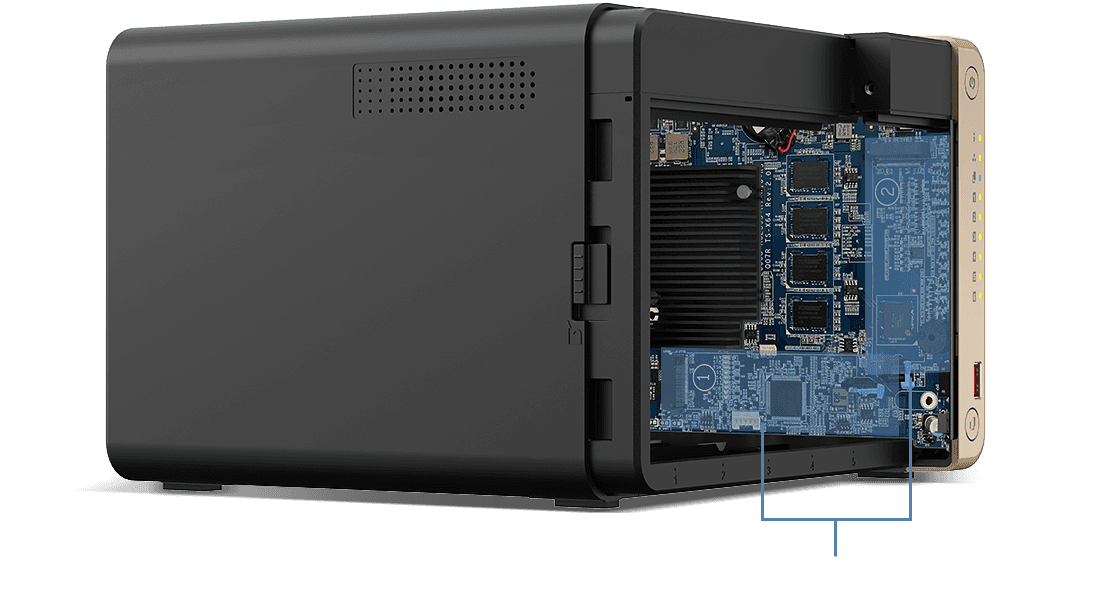 QNAP-TS-664 4GB 6BAY, Intel quad-core dual-port 2.5GbE NAS supports M.2 SSD caching and PCIe expandability for, |UPC 885022023554 - thumbnail 5