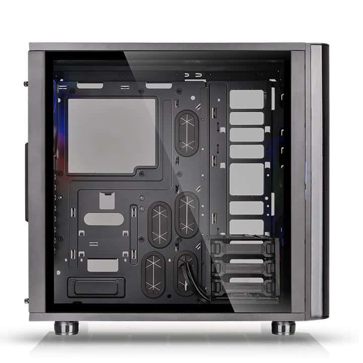 Thermaltake Thermaltake View 31 Tempered Glass RGB Edition Mid-tower case, 3x Preinstalled 140mm fans, supports up to ATX MB, 8 + 2 Expansion Slots, 4mm Tempered Glass x 2, USB 3.0 x 2, USB 2.0 x 2, HD Audio x 1 | CA-1H8-00M1WN-01 - thumbnail 6
