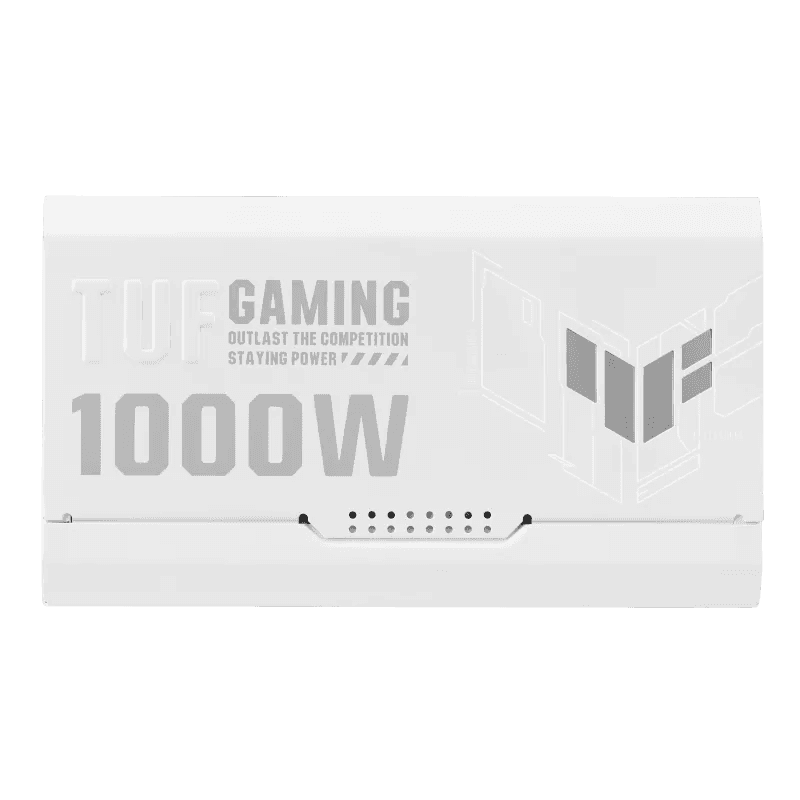 ASUS TUF Gaming 1000W Gold White Edition ATX Power Supply, Active PFC, Military-grade Certification, Fully modular etched cables, Axial-tech fan design, 80 Plus Gold Certification, Dual ball fan bearings, Protective PCB coating | 90YE00S5-B0NA00 thumbnail 4