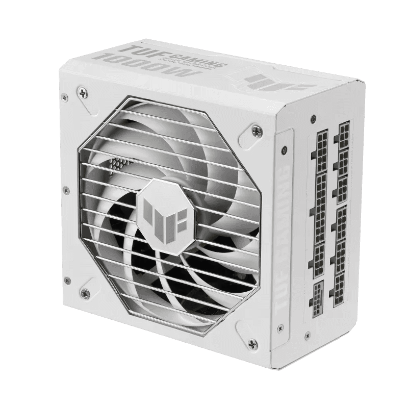 ASUS TUF Gaming 1000W Gold White Edition ATX Power Supply, Active PFC, Military-grade Certification, Fully modular etched cables, Axial-tech fan design, 80 Plus Gold Certification, Dual ball fan bearings, Protective PCB coating | 90YE00S5-B0NA00 thumbnail 7