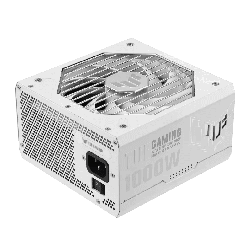 ASUS TUF Gaming 1000W Gold White Edition ATX Power Supply, Active PFC, Military-grade Certification, Fully modular etched cables, Axial-tech fan design, 80 Plus Gold Certification, Dual ball fan bearings, Protective PCB coating | 90YE00S5-B0NA00 thumbnail 8