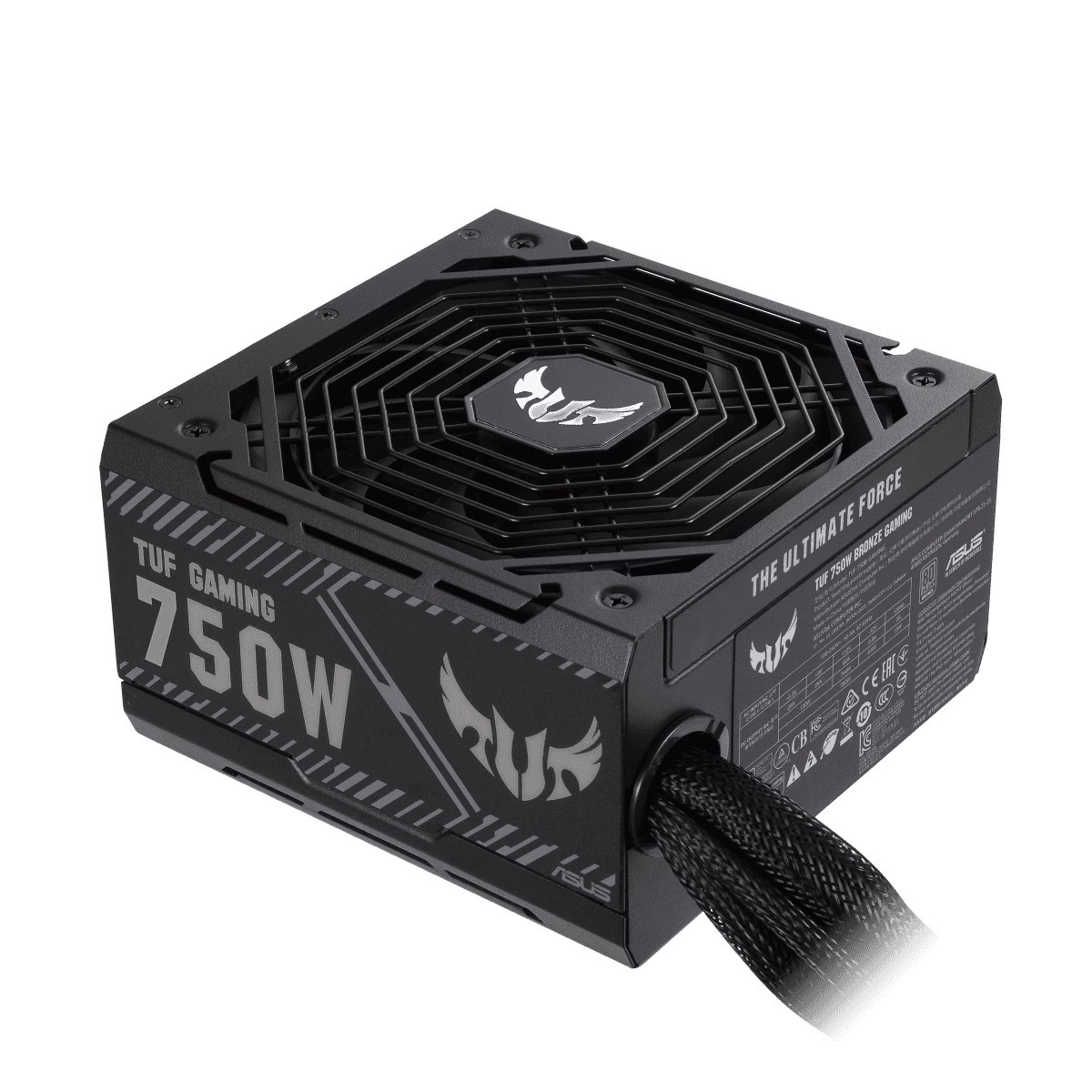 ASUS TUF-GAMING-750B 750W Bronze Power Supply (PSU), PCB coating, 0dB technology, 80Plus Bronze, Active PFC, Black | 90YE00D0-B0NA00 thumbnail 7