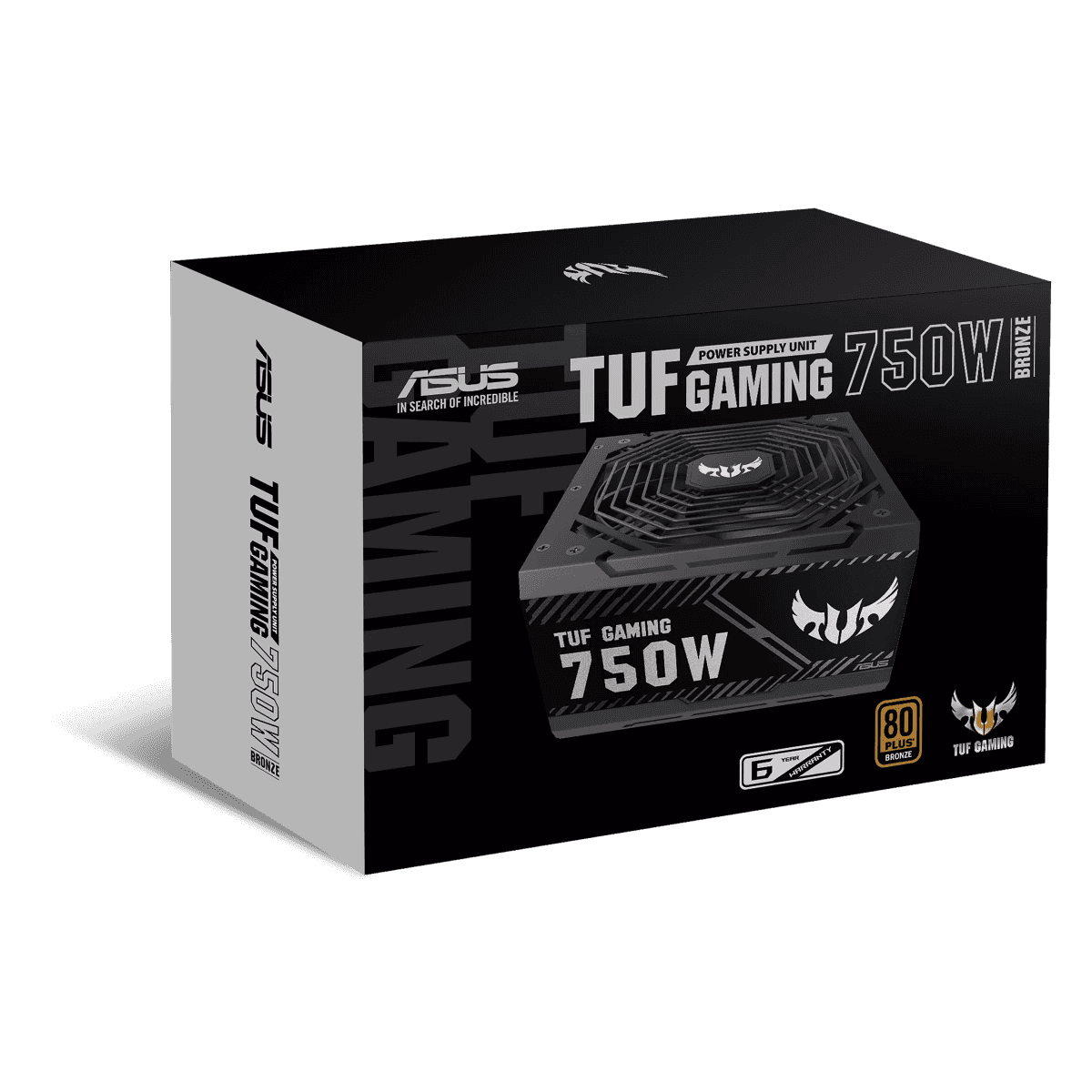 ASUS TUF-GAMING-750B 750W Bronze Power Supply (PSU), PCB coating, 0dB technology, 80Plus Bronze, Active PFC, Black | 90YE00D0-B0NA00 thumbnail 3
