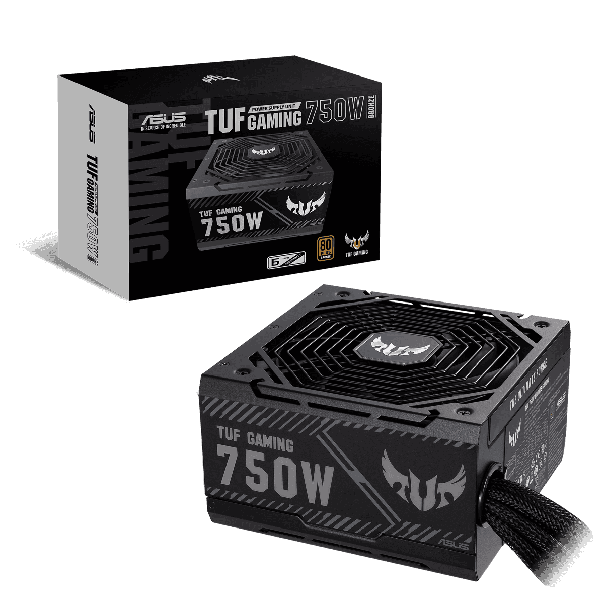Asus ASUS TUF-GAMING-750B 750W Bronze Power Supply (PSU), PCB coating, 0dB technology, 80Plus Bronze, Active PFC, Black | 90YE00D0-B0NA00 - thumbnail 1