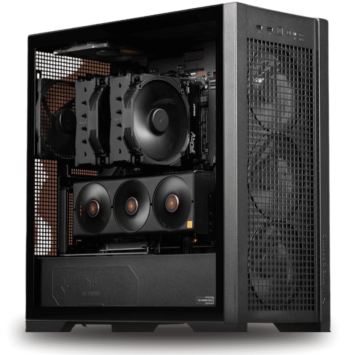 Asus GT 302 TUF BTF Edition Z790 Gaming PC Powered By ASUS, Core i9-14900K, 14th Gen, NVIDIA 4090 24GB BTF, 64GB DDR5 RAM 6000MHz, 3TB SSD (2+1) Gen 4, 1200W, 360mm Liquid Cooler, Wi-Fi + BT  - thumbnail 2