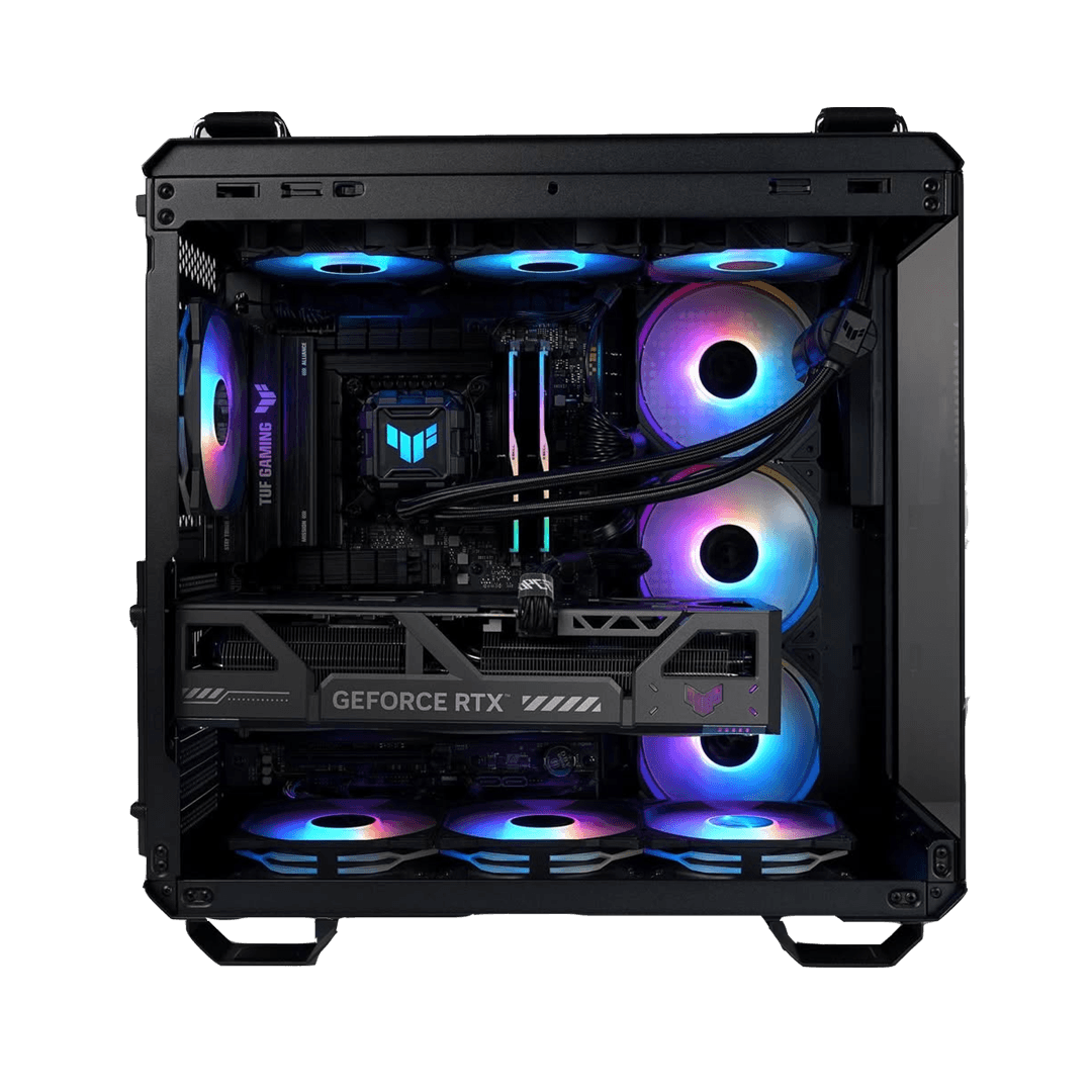 Asus Ultimate ASUS TUF Gaming & Rendering PC: AMD Ryzen 9 9900X3D + RTX 5090 OC, 96GB DDR5, 8TB NVMe, LCD AIO, WiFi 7 - thumbnail 3