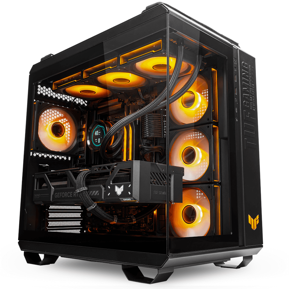 Nanotech Asus Powered RTX 5070 Ti Gaming PC - AMD Ryzen 9 9900X, TUF RTX 5070 Ti 16GB, 48GB (2*24) 7200 MHz RAM, 2TB 990 PRO SSD, 850W PSU. - thumbnail 1