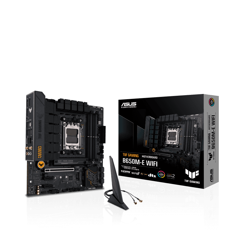 Asus ASUS TUF GAMING B650M-E WIFI micro-ATX Motherboard, 4 x DIMM slots, Max.192GB, DDR5, AM5, PCIe 5.0 for M.2, 2.5 Gb Ethernet, Two-Way AI Noise Cancelation | 90MB1FV0-M0EAY0 - thumbnail 1