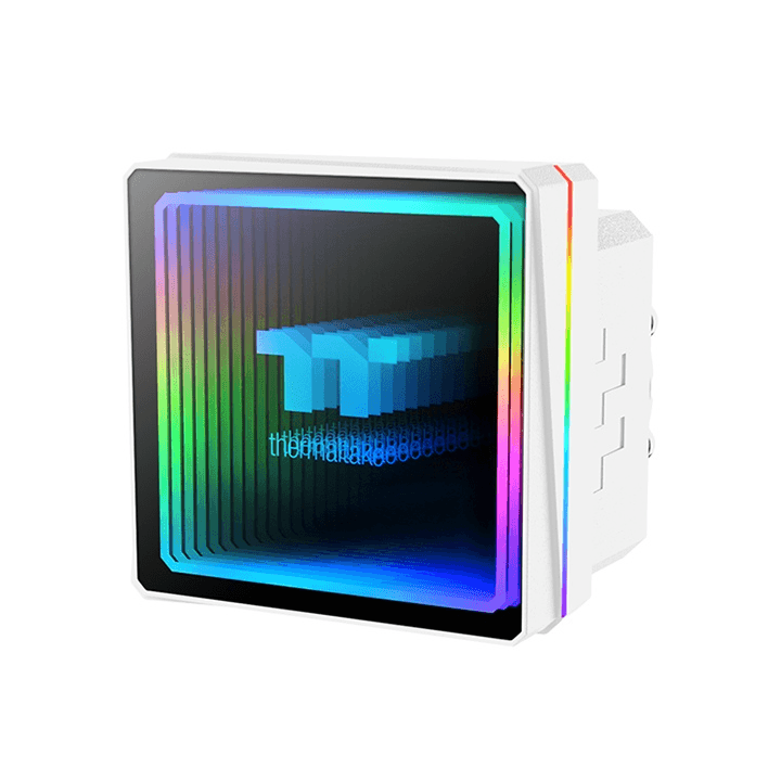 Thermaltake Thermaltake TH360 V3 ARGB Sync Snow Edition AIO Liquid CPU Cooler, 360mm Radiator, Infinity Mirror Pump, 2500 RPM High-Performance Fans, 375W TDP, White | CL-W468-PL12SW-A - thumbnail 2