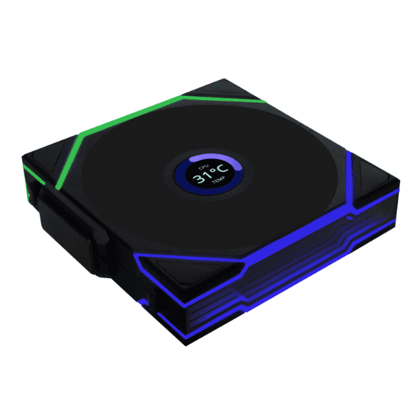 LIAN LI Lian Li  UNI FAN TL 140mm Wireless Single Reverse Case Fan, 1.6” LCD Screen, 0,200~1800 RPM Speed, 2.34 mmH2O (Maximum) Max Air Pressure | G99.14RTLLCD1WB.00 - thumbnail 1