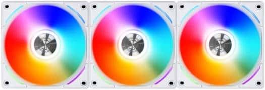 LIAN LI Lian-Li UNI Fan AL120 V2 Three White, PBT+PC+Aluminum Materials, 120mm Fans, Up to 1900 RPM Fan Speed, 64.5 CFM Airflow, Pack of 3 |UF-AL120V2-3W - thumbnail 3