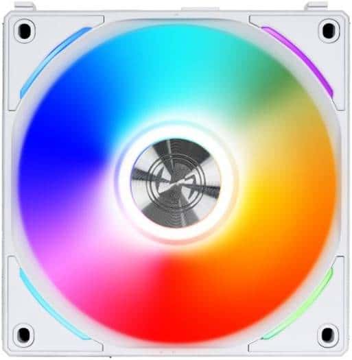 LIAN LI Lian-Li UNI Fan AL120 V2 Three White, PBT+PC+Aluminum Materials, 120mm Fans, Up to 1900 RPM Fan Speed, 64.5 CFM Airflow, Pack of 3 |UF-AL120V2-3W - thumbnail 1