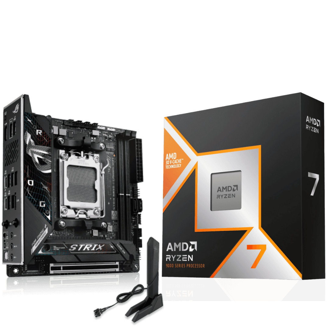 AMD Ryzen 7 9800X3D Desktop Processor + ASUS ROG STRIX B850-I GAMING WIFI Motherboard thumbnail 2