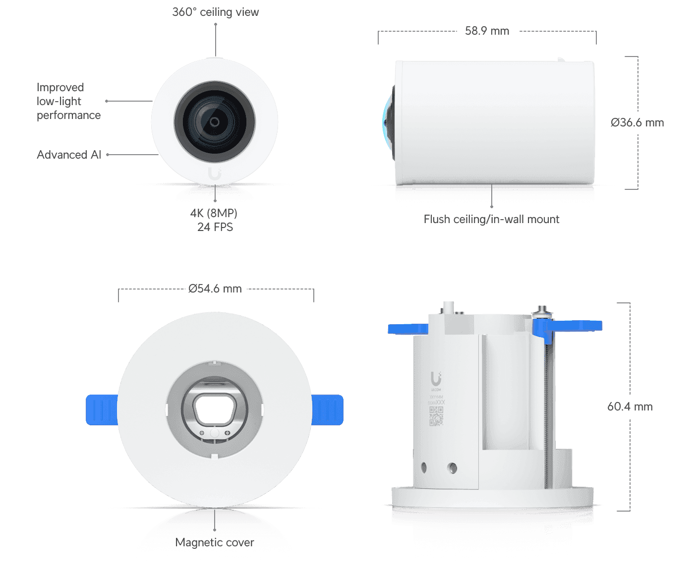 Ubiquiti UNIFI AI Theta Pro Complete ceiling 360?? AI Theta System | UVC-AI-Theta-Pro - thumbnail 6